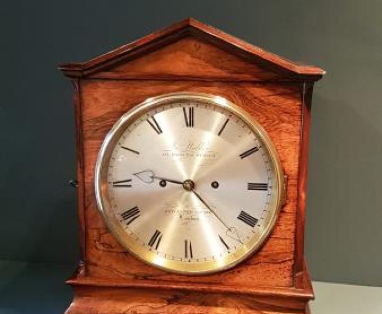 Fine Quality Regency Rosewood Double Fusse Bracket Clock - Image 1