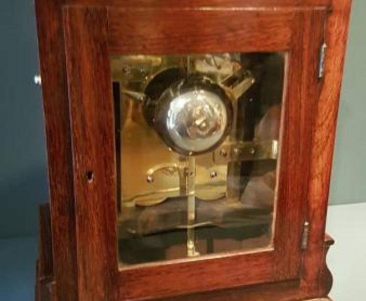 Fine Quality Regency Rosewood Double Fusse Bracket Clock - Image 4