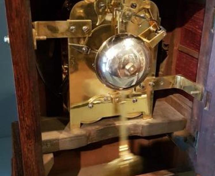 Fine Quality Regency Rosewood Double Fusse Bracket Clock - Image 7