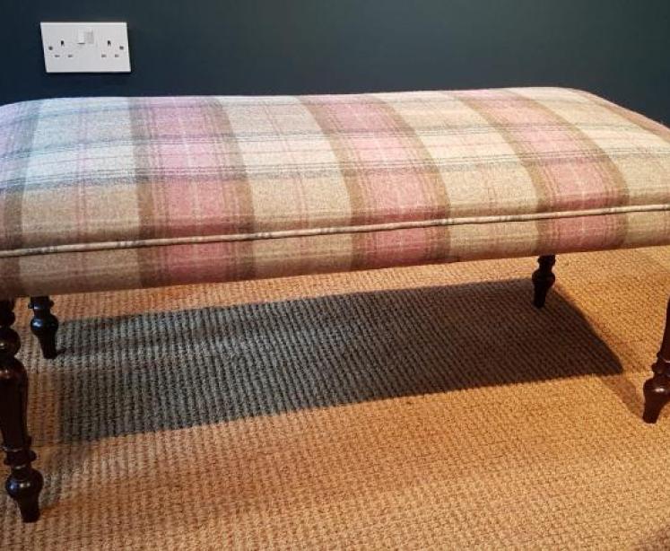 Early Victorian Rosewood Upholstered Double Stool - Image 1