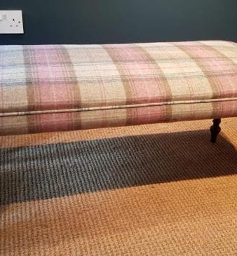 Early Victorian Rosewood Upholstered Double Stool