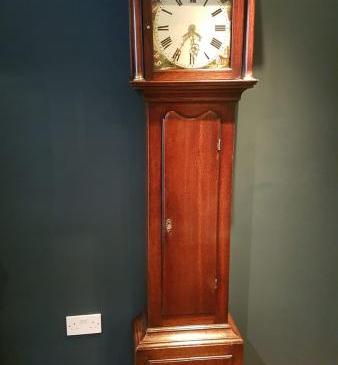 Small George III Oak Cottage Longcase Clock