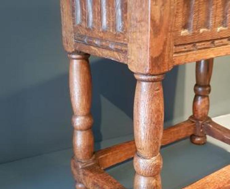George I Style Oak Box Stool - Image 3