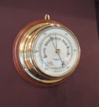 Antique Barker of Kensington Bulkhead Marine Barometer