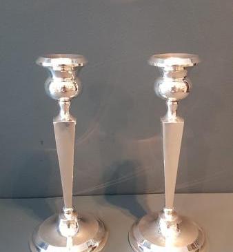 Pair of Edwardian Silver Candlesticks