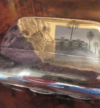 Antique Silver Neillo Engraved Case