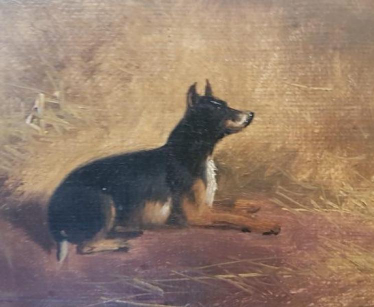 Victorian Oil on Canvas Stable Scene  - Image 6