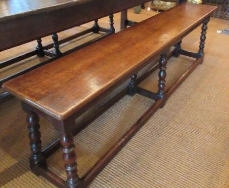 Pair of George III Period Oak Benches - Image 7