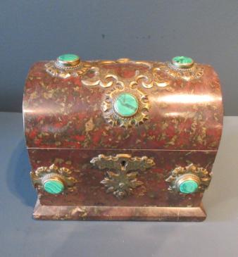 Fine 19th Century French Serpentine Marble Casket
