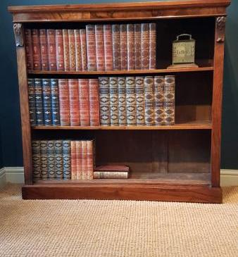 Fine Quality Early Victorian Walnut Open Bookcase