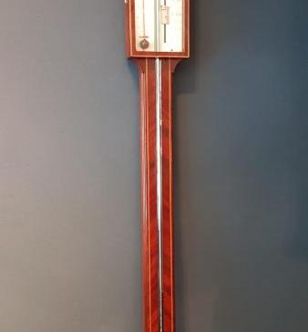 Superb George III Inlaid Mahogany Stick Barometer