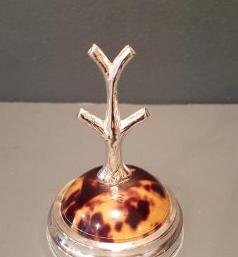 Silver and Tortoise Shell Ring Holder