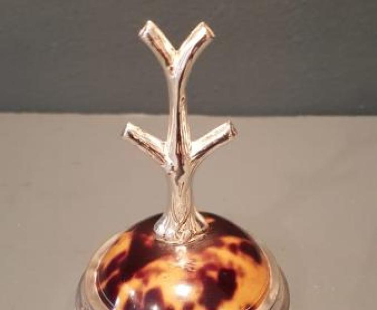 Silver and Tortoise Shell Ring Holder - Image 1