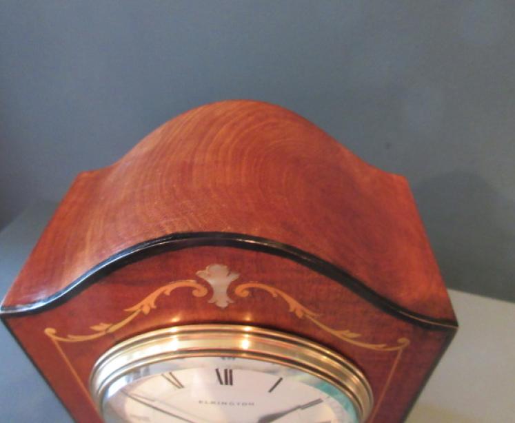 Fine Edwardian Period Sheraton Inlaid Mantel Clock - Image 4