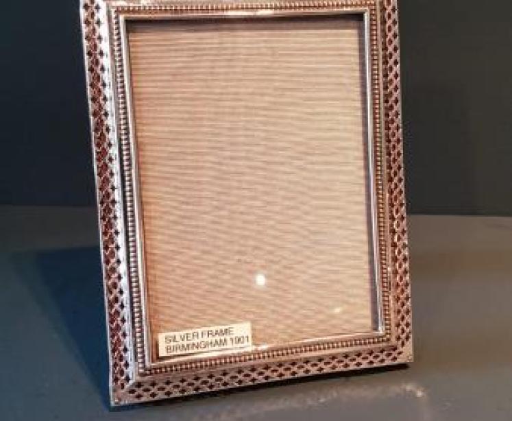 Superb Victorian Pierced Silver Photo Frame  - Image 1