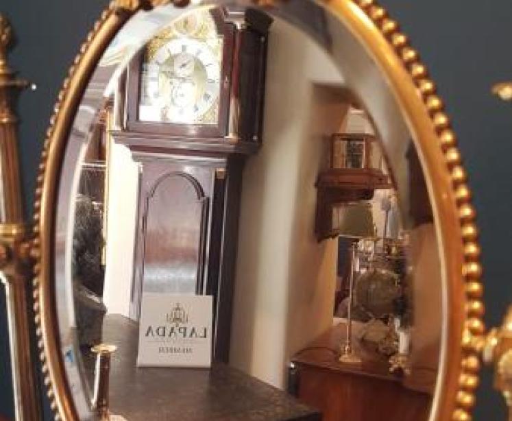 Superb Victorian Brass Dressing Table Mirror - Image 4