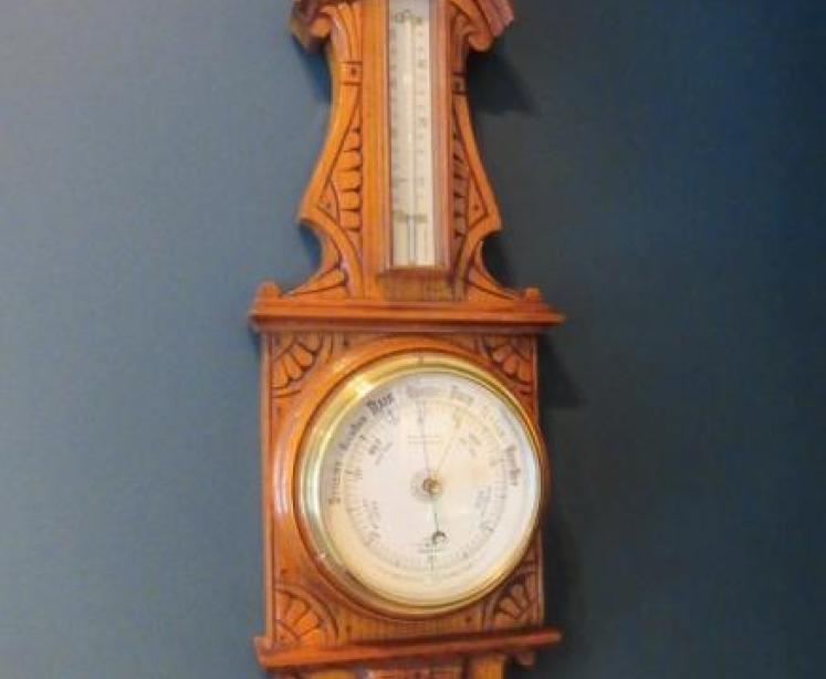 Small Victorian Edinburgh Banjo Barometer - Image 1