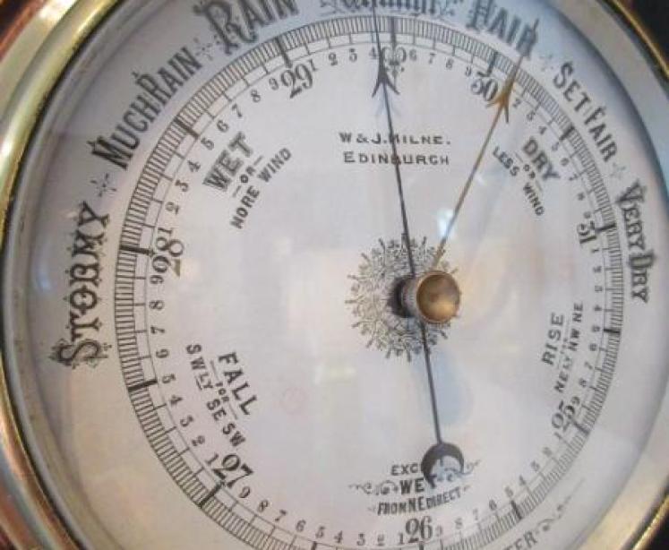 Small Victorian Edinburgh Banjo Barometer - Image 4