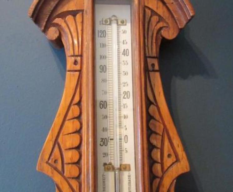 Small Victorian Edinburgh Banjo Barometer - Image 5