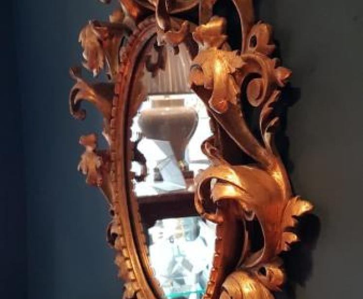 Edwardian Timber Gilt Rocco Style Mirror - Image 6