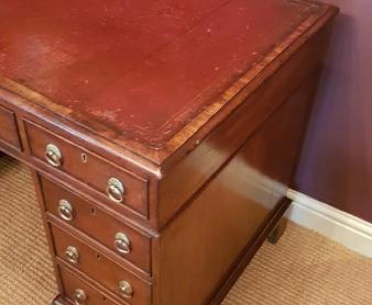 Regency Period Mahogany Pedestal Desk - Image 2
