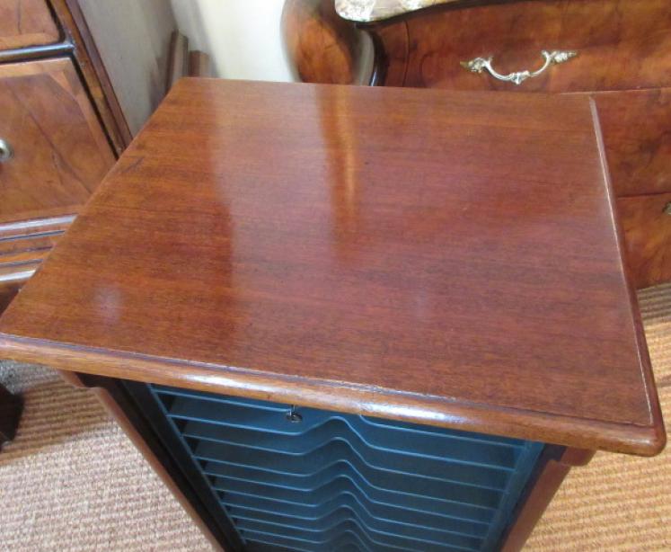 Antique 1920's Mahogany Tambour Filing Cabinet - Image 2