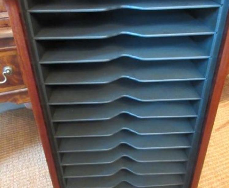 Antique 1920's Mahogany Tambour Filing Cabinet - Image 5