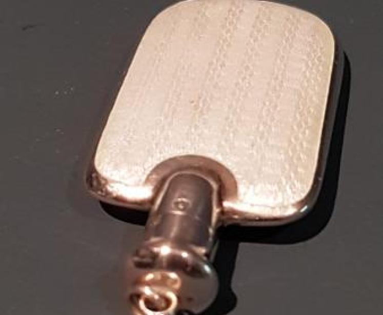 Antique Engine Turned Enamel Silver Pocket Scent Bottle - Image 6