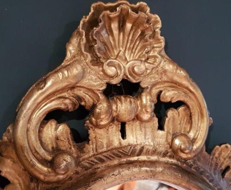 Victorian Timber Gilt Oval Mirror - Image 5