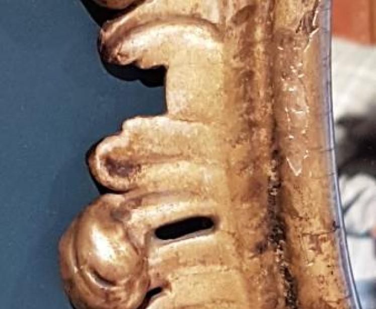 Victorian Timber Gilt Oval Mirror - Image 6