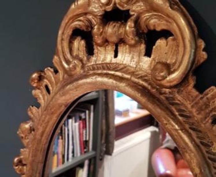 Victorian Timber Gilt Oval Mirror - Image 7