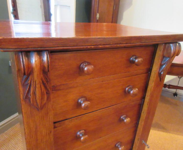 Mid Victorian Polished Oak Wellington Chest - Image 6