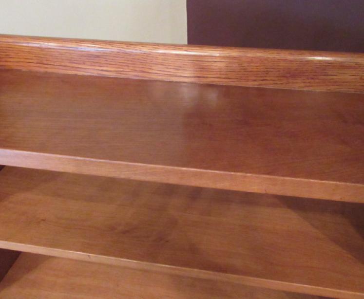 Superb Mouseman Adzed Oak Open Bookcase - Image 6