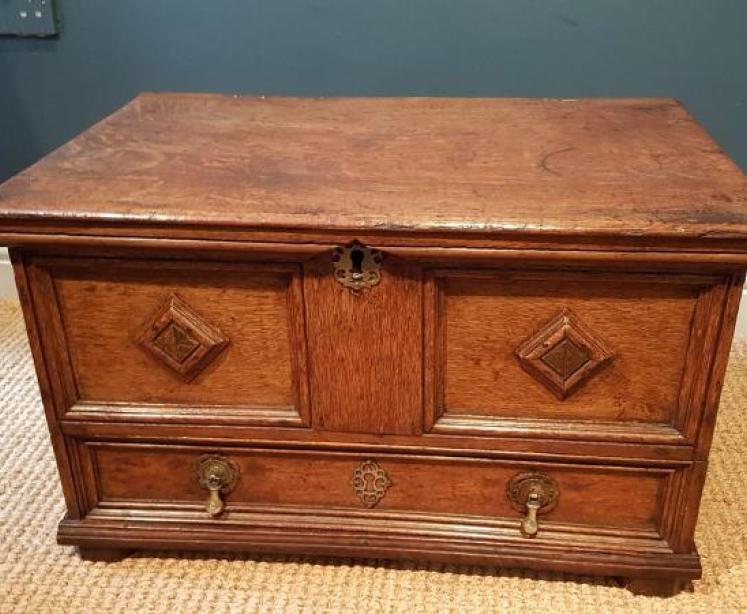 Small George II Oak Coffer - Image 1