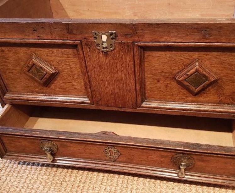 Small George II Oak Coffer - Image 6