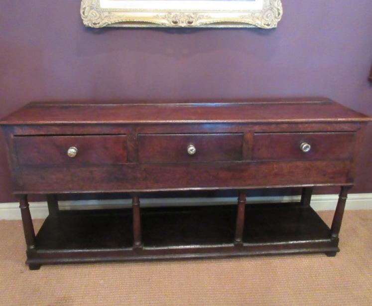 George III Period Open Pot Board Dresser.c.1750 - Image 7