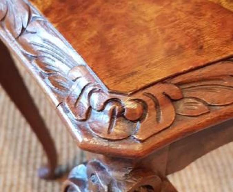 1920's Burr Walnut Nest of Tables - Image 3