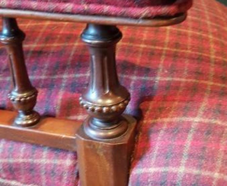 Antique Mahogany Open Arm Chair - Image 7