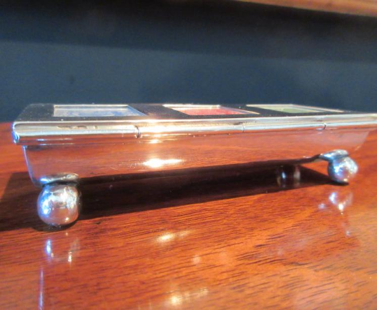 Immaculate Antique Silver Triple Stamp Box - Image 4