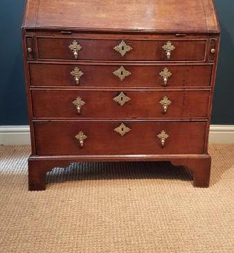 Superb Original Small George II Oak Bureau 