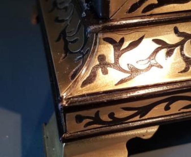 Fine Quality Regency Brass Inlaid Double Fusse Verge Bracket Clock - Image 4