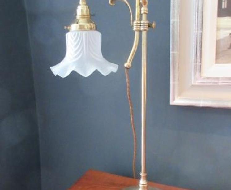 Edwardian Period Rise & Fall Table Lamp - Image 4