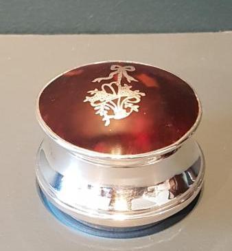 George V Silver and Tortoiseshell Ring Box