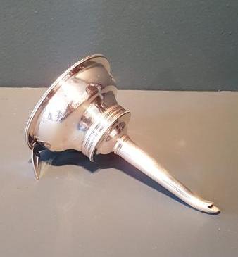 Rare George III Solid Silver Wine Funnel