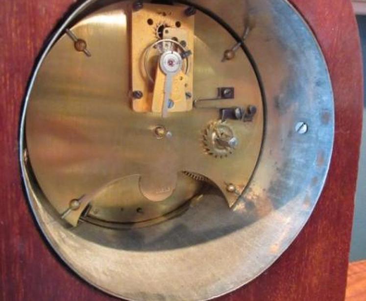 Edwardian Sheraton Inlaid Dent of London Mantel Clock - Image 5