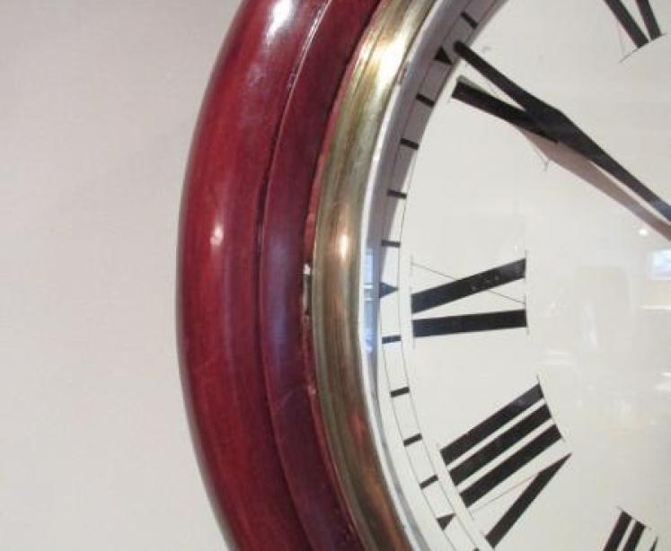 Antique RAF 14" Single Fusee Wall Clock - Image 3