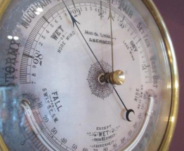 Victorian Aberdeen Marine Barometer & Thermometer - Image 3