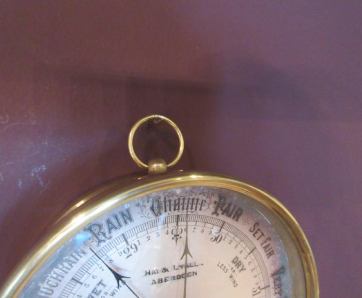 Victorian Aberdeen Marine Barometer & Thermometer - Image 4