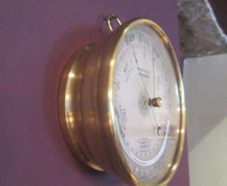 Victorian Aberdeen Marine Barometer & Thermometer - Image 5