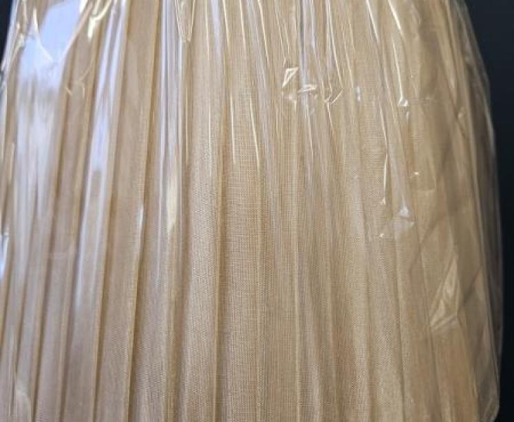 Imperial Yellow Porcelain Lamp and Silk Effect Shade - Image 4